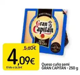 Dialprix GRAN CAPITAN Queso cuña semi oferta