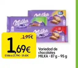 Dialprix MILKA Variedad de chocolates oferta