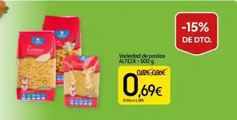 Dialprix ALTEZA Variedad de pastas oferta