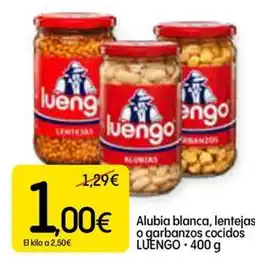 Dialprix LUENGO Alubia blanca, lentejas o garbanzos cocidos oferta