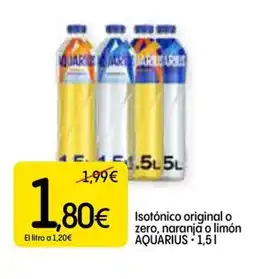 Dialprix AQUARIUS Isotónico original o zero, naranja o limón oferta