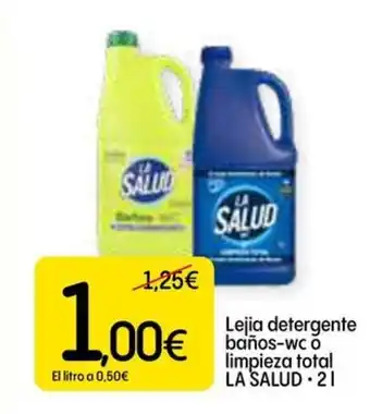 Dialprix LA SALUD Lejia detergente baños-wc o limpieza total oferta