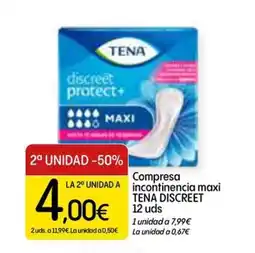 Dialprix TENA DISCREET Compresa incontinencia maxi oferta