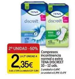 Dialprix TENA DISCREET Compresas incontinencia normal o extra oferta