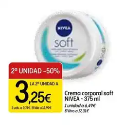 Dialprix NIVEA Crema corporal soft oferta