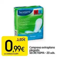 Dialprix SECRETISIMA Compresa extraplana plegada oferta