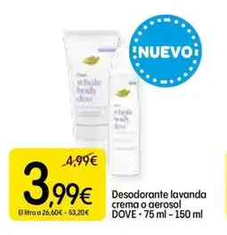 Dialprix DOVE Desodorante lavanda crema o aerosol oferta