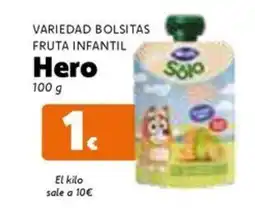 Dialprix HERO Variedad bolsitas fruta infantil oferta