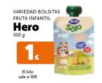 Dialprix HERO Variedad bolsitas fruta infantil oferta