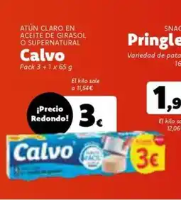 Dialprix CALVO Atún claro en aceite de girasol o supernatural oferta