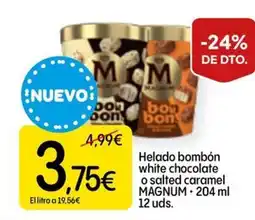 Dialprix MAGNUM Helado bombón white chocolate o salted caramel oferta