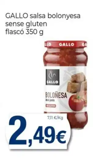 Keisy GALLO salsa bolonyesa sense gluten oferta