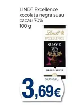 Keisy LINDT Excellence xocolata negra suau cacau 70% oferta