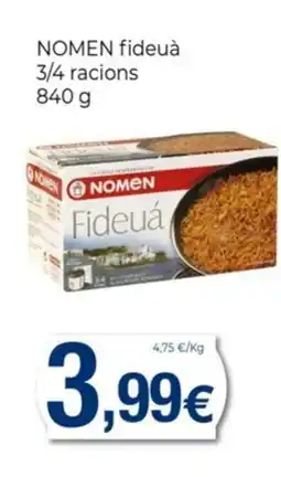 Keisy NOMEN fideuà 3/4 racions oferta