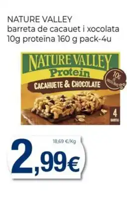 Keisy NATURE VALLEY barreta de cacauet i xocolata oferta