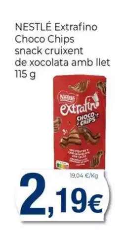 Keisy NESTLÉ Extrafino Choco Chips snack cruixent de xocolata amb llet oferta
