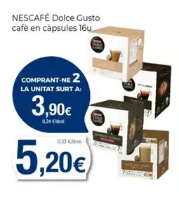 Keisy NESCAFÉ Dolce Gusto cafè en càpsules 16u oferta