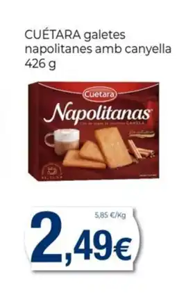 Keisy CUÉTARA galetes napolitanes amb canyella oferta