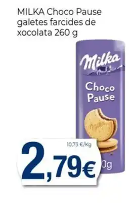 Keisy MILKA Choco Pause galetes farcides de xocolata oferta