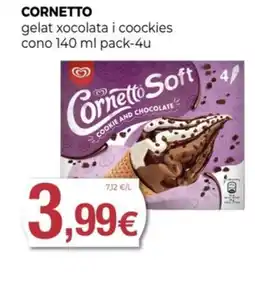Keisy CORNETTO gelat xocolata i coockies cono oferta