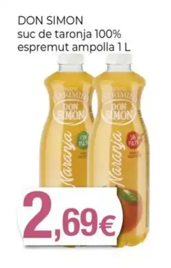 Keisy DON SIMON suc de taronja 100% espremut ampolla oferta