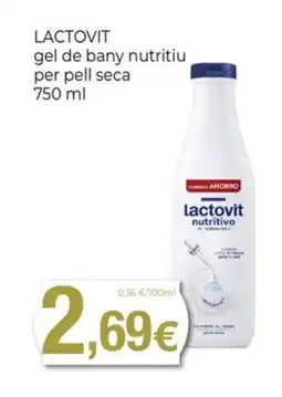 Keisy LACTOVIT gel de bany nutritiu per pell seca oferta