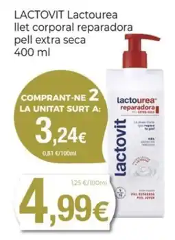 Keisy LACTOVIT Lactourea llet corporal reparadora pell extra seca oferta