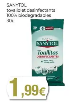 Keisy SANYTOL tovallolet desinfectants 100% biodegradables oferta