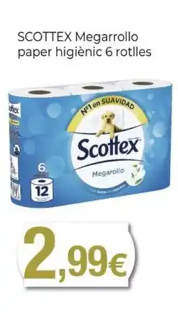 Keisy SCOTTEX Megarrollo paper higiènic 6 rotlles oferta