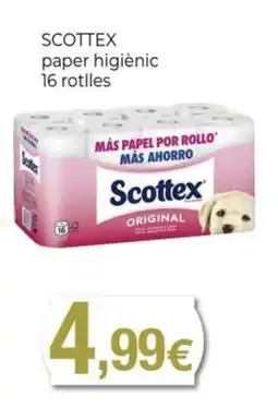 Keisy SCOTTEX paper higiènic 16 rotlles oferta