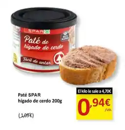 SPAR SPAR Paté higado de cerdo oferta