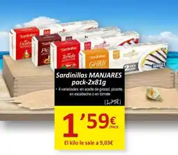 SPAR MANJARES Sardinillas oferta