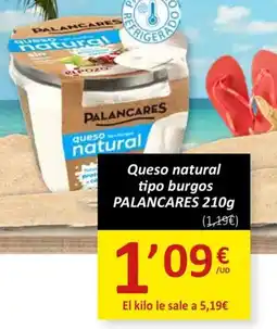 SPAR PALANCARES Queso natural tipo burgos oferta