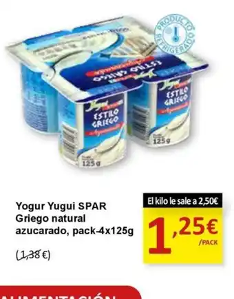 SPAR SPAR Yogur Yugui Griego natural azucarado oferta