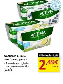 SPAR DANONE Activia con frutas oferta
