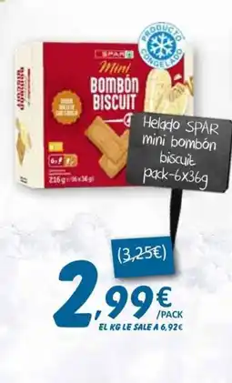 SPAR SPAR Helado mini bombón biscuit oferta