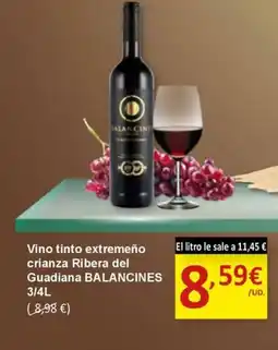 SPAR BALANCINES Vino tinto extremeño crianza Ribera del Guadiana oferta