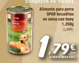 SPAR SPAR Alimento para perro bocaditos en salsa con buey oferta