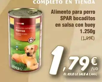 SPAR SPAR Alimento para perro bocaditos en salsa con buey oferta