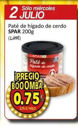 SPAR SPAR Paté de higado de cerdo oferta