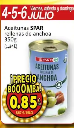 SPAR SPAR Aceitunas rellenas de anchoa oferta
