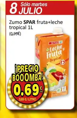 SPAR SPAR Zumo fruta+leche oferta