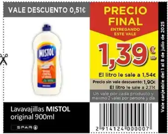 SPAR MISTOL Lavavajillas original oferta