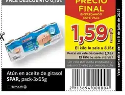 SPAR SPAR Atún en aceite de girasol oferta