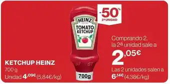 Hipercor Heinz - ketchup oferta