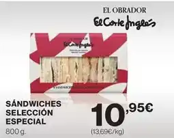 Hipercor El corte inglés - sandwiches seleccion especial oferta