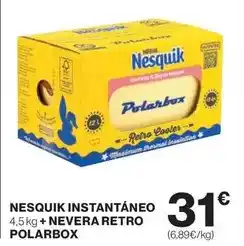 Hipercor Nesquik - instantaneo + nevera retro polarbox oferta