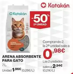 Hipercor Katakán - arena para gato oferta