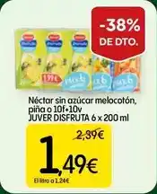 Dialprix Juver - disfruta nectar sin azucar melocoton, pina o 10f+10v oferta