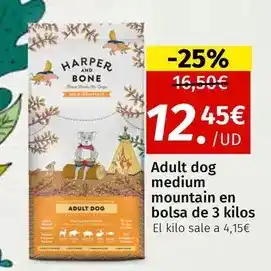 Maskom Supermercados Bone - adult dog medium mountain en bolsa de 3 kilos oferta